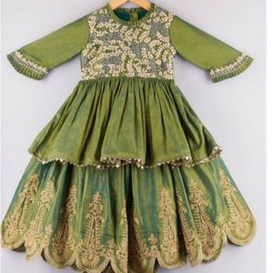 Designer Kids Lehenga and top set. Never worn. Made with luxe fabric of Tissue.